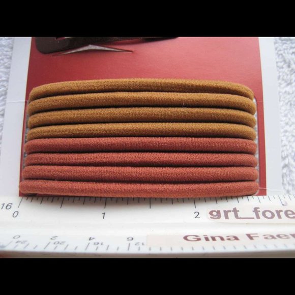Goody Color Collection Shades of Red 8 Hair Elastics 4 Snap Clips Orange Shiny - Picture 7 of 8